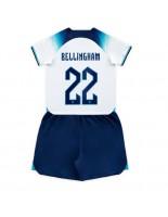 Anglie Jude Bellingham #22 Domácí dres pro děti MS 2022 Krátký Rukáv (+ trenýrky)